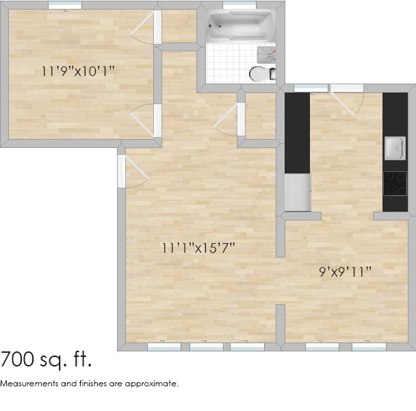 532 Des Plaines Ave. #2D One-Bedroom Apartment