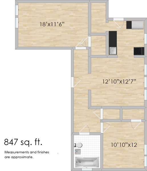 906 N. Austin Blvd. #3E One-Bedroom Apartment