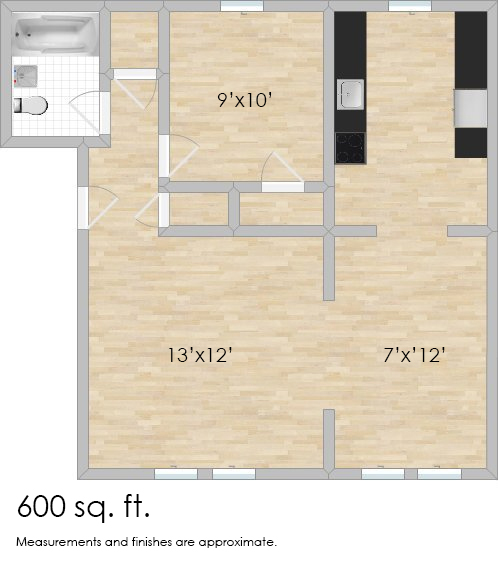 532 Desplaines Ave. #2B One-Bedroom Apartment