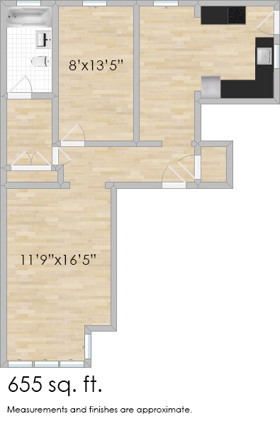 246 Washington Blvd. #3AS One-Bedroom Apartment