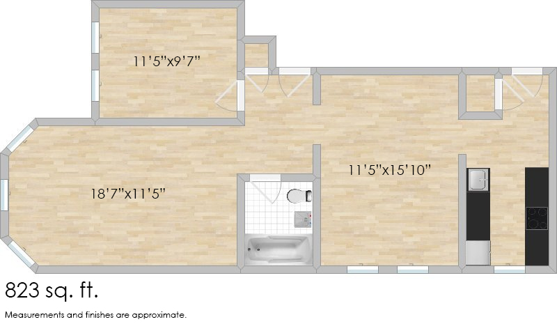 1151 S. Oak Park Ave. #B One-Bedroom Apartment