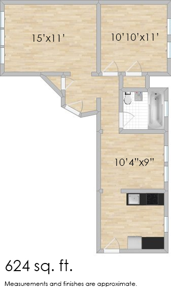 532 Des Plaines Ave. #3G One-Bedroom Apartment