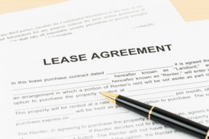 Lease agreement with pen