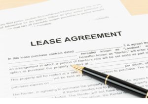 Lease agreement with pen