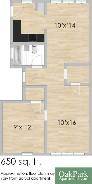 332 S. Austin Blvd. #1E One-Bedroom Apartment