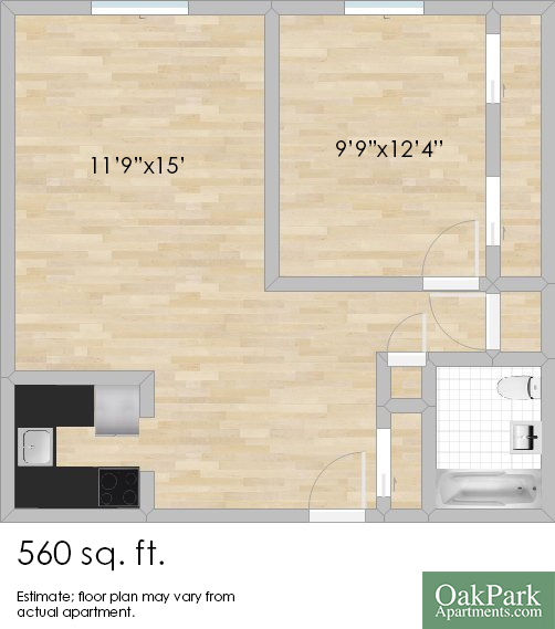 421 S. Elmwood Ave. #15 One-Bedroom Apartment